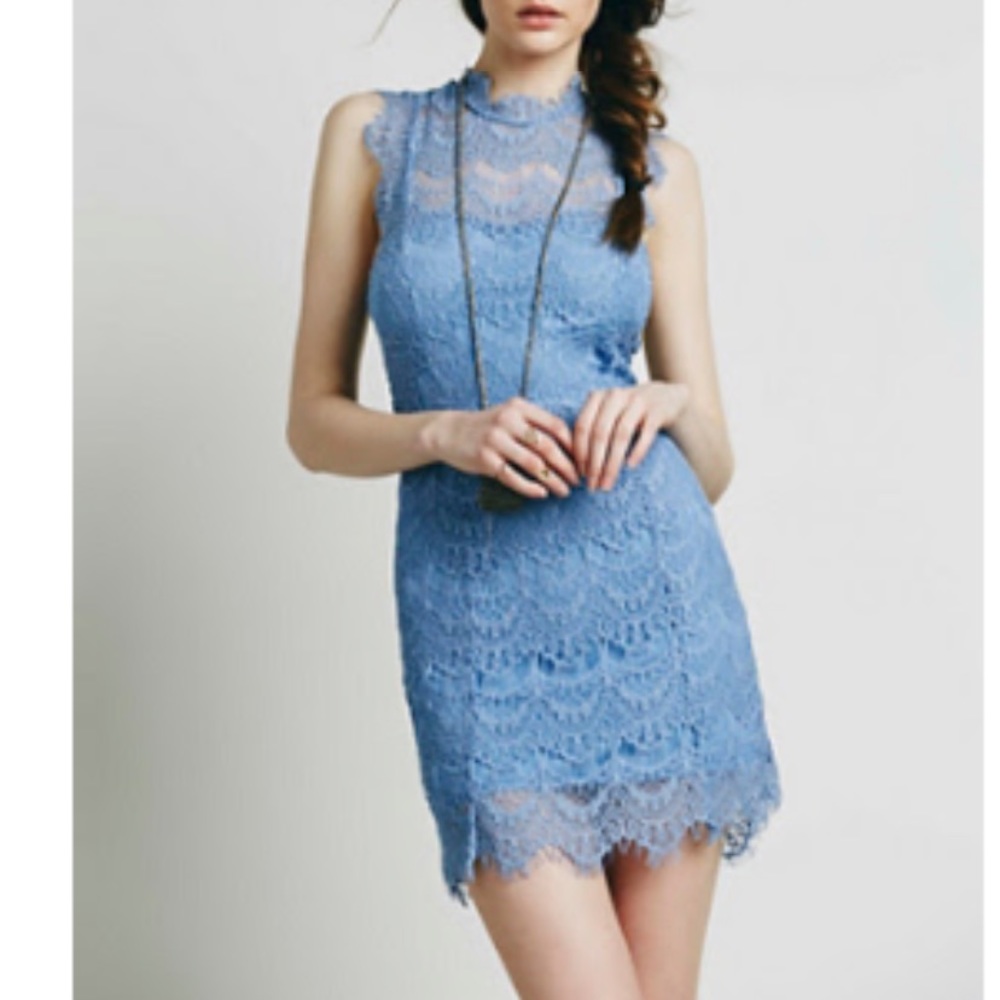 Intimately Free People Daydream Slip Dress Caribbean Sea